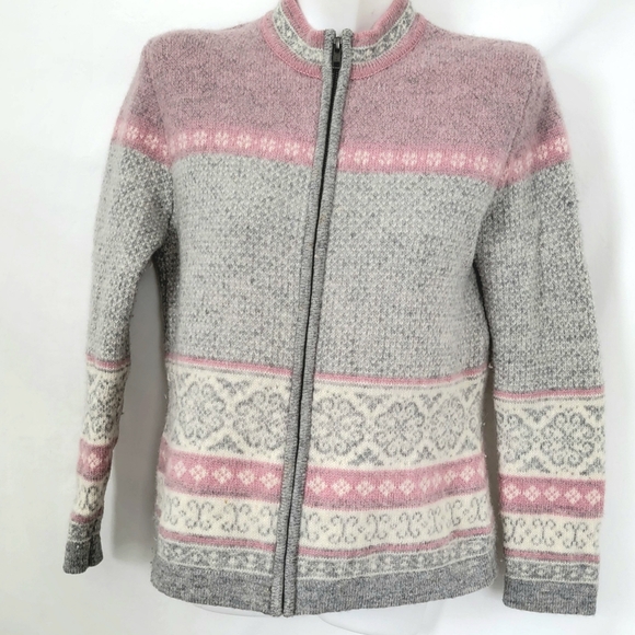 Telluride Clothing Wool Pink & Gray Sweater Size Medium - Picture 1 of 7